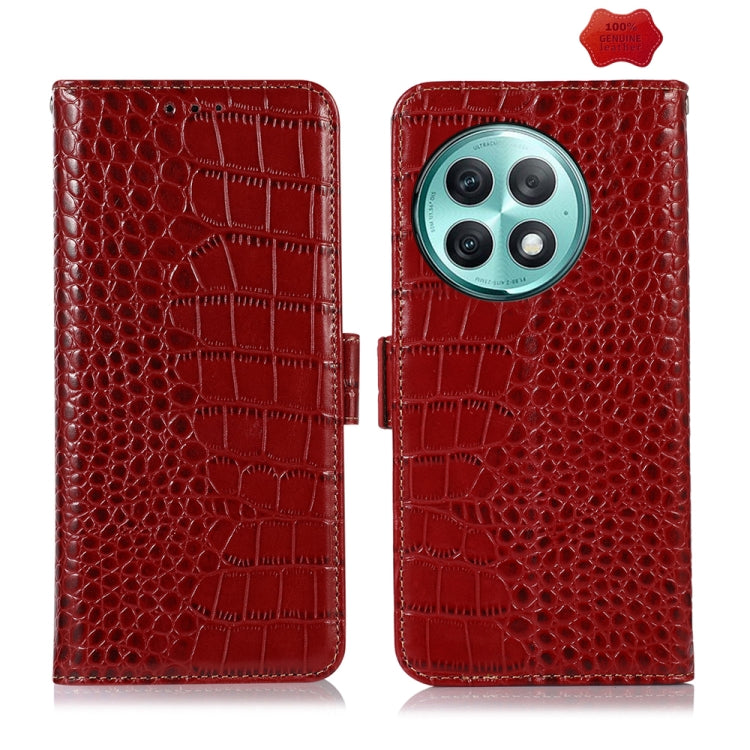 Crocodile Top Layer Cowhide Leather Phone Case, For OnePlus Ace 2 Pro, For OnePlus Nord CE3 5G, For OnePlus Nord 3 / Ace 2V