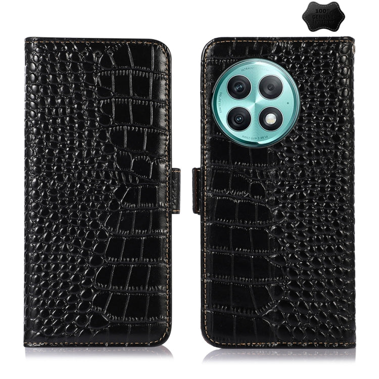 Crocodile Top Layer Cowhide Leather Phone Case, For OnePlus Ace 2 Pro, For OnePlus Nord CE3 5G, For OnePlus Nord 3 / Ace 2V