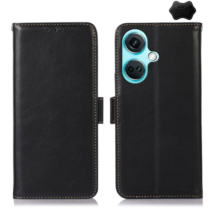 Magnetic Crazy Horse Texture Genuine Leather RFID Phone Case, For OnePlus Nord CE3 5G, For OnePlus Nord 3 / Ace 2V