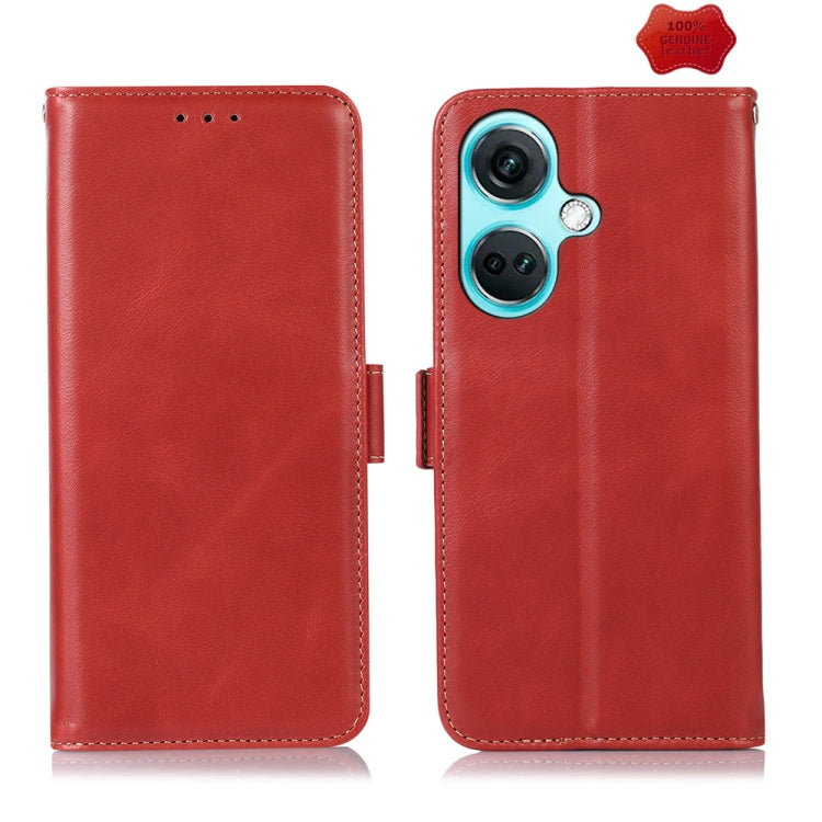 Magnetic Crazy Horse Texture Genuine Leather RFID Phone Case, For OnePlus Nord CE3 5G, For OnePlus Nord 3 / Ace 2V