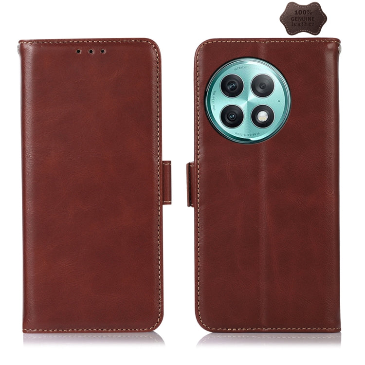 Magnetic Crazy Horse Texture Genuine Leather RFID Phone Case, For OnePlus Nord CE4 5G Global, For OnePlus Ace 3 / 12R, For OnePlus Ace 2 Pro, For OnePlus Nord CE3 5G, For OnePlus Nord 3 / Ace 2V