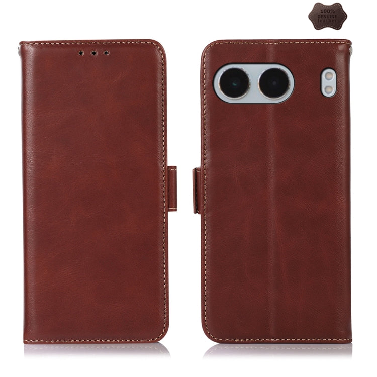 Magnetic Crazy Horse Texture Genuine Leather RFID Phone Case, For OnePlus Nord CE6 Lite 5G Global, For OnePlus Ace 6 Ultra, For OnePlus 15T, For OnePlus Turbo 6V / Turbo 6, For OnePlus 15R/Ace 6 5G/Ace 6T 5G, For OnePlus 15                             ...