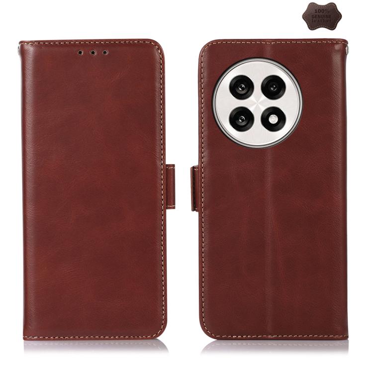 Magnetic Crazy Horse Texture Genuine Leather RFID Phone Case, For OnePlus Nord CE6 Lite 5G Global, For OnePlus Ace 6 Ultra, For OnePlus 15T, For OnePlus Turbo 6V / Turbo 6, For OnePlus 15R/Ace 6 5G/Ace 6T 5G, For OnePlus 15                             ...