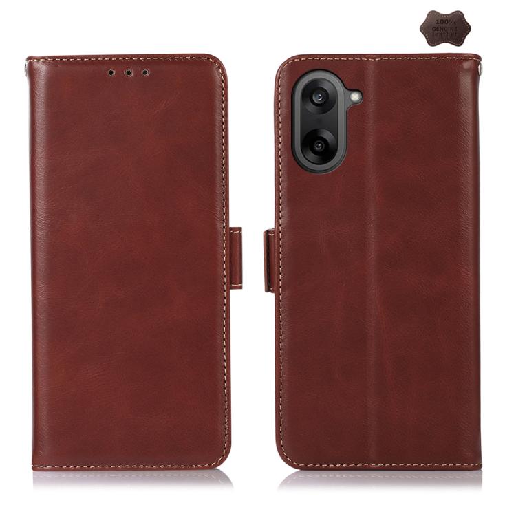 Magnetic Crazy Horse Texture Genuine Leather RFID Phone Case, For OnePlus Nord CE6 Lite 5G Global, For OnePlus Ace 6 Ultra, For OnePlus 15T, For OnePlus Turbo 6V / Turbo 6, For OnePlus 15R/Ace 6 5G/Ace 6T 5G, For OnePlus 15                             ...