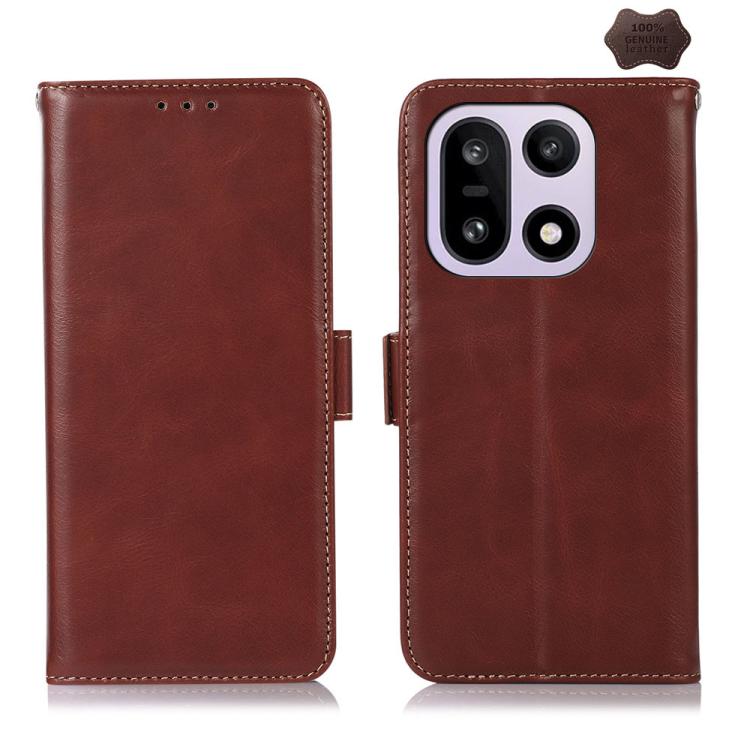 Magnetic Crazy Horse Texture Genuine Leather RFID Phone Case, For OnePlus Nord CE6 Lite 5G Global, For OnePlus Ace 6 Ultra, For OnePlus 15T, For OnePlus Turbo 6V / Turbo 6, For OnePlus 15R/Ace 6 5G/Ace 6T 5G, For OnePlus 15                             ...