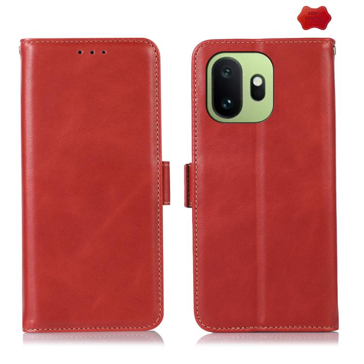 Magnetic Crazy Horse Texture Genuine Leather RFID Phone Case, For OnePlus Nord CE6 Lite 5G Global, For OnePlus Ace 6 Ultra, For OnePlus 15T, For OnePlus Turbo 6V / Turbo 6, For OnePlus 15R/Ace 6 5G/Ace 6T 5G, For OnePlus 15                             ...