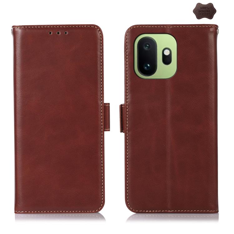 Magnetic Crazy Horse Texture Genuine Leather RFID Phone Case, For OnePlus Nord CE6 Lite 5G Global, For OnePlus Ace 6 Ultra, For OnePlus 15T, For OnePlus Turbo 6V / Turbo 6, For OnePlus 15R/Ace 6 5G/Ace 6T 5G, For OnePlus 15                             ...