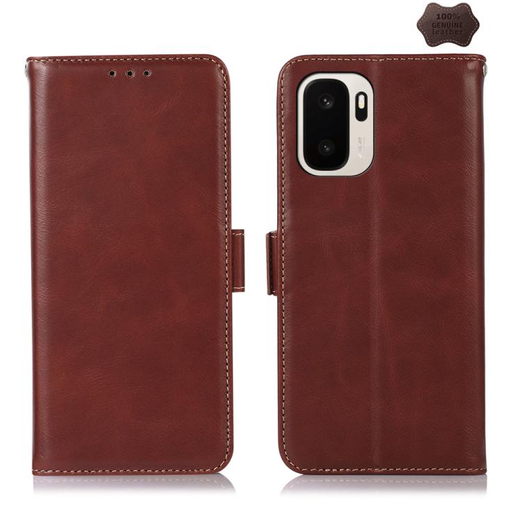 Magnetic Crazy Horse Texture Genuine Leather RFID Phone Case, For OnePlus Nord CE6 Lite 5G Global, For OnePlus Ace 6 Ultra, For OnePlus 15T, For OnePlus Turbo 6V / Turbo 6, For OnePlus 15R/Ace 6 5G/Ace 6T 5G, For OnePlus 15                             ...