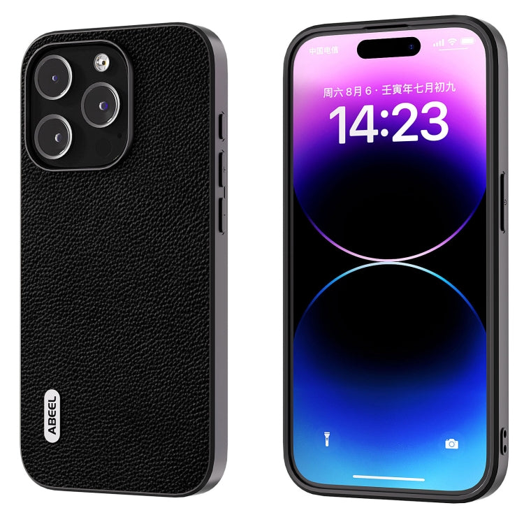 ABEEL Black Edge Genuine Leather Mino Phone Case