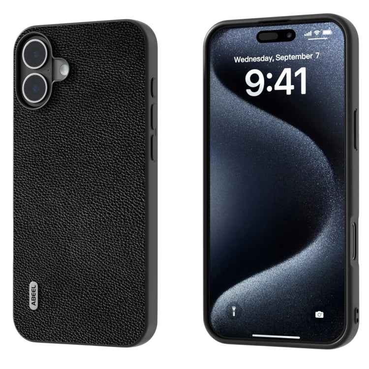 ABEEL Black Edge Genuine Leather Mino Phone Case
