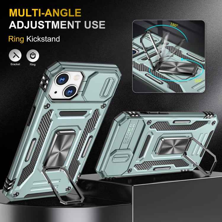 Armor PC + TPU Camera Shield Phone Case, For iPhone 15