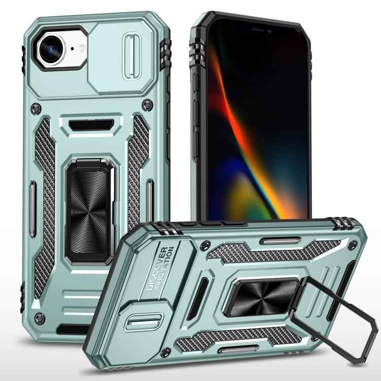Armor PC + TPU Camera Shield Phone Case, For iPhone 17e / 16e, For iPhone 17 Pro Max, For iPhone 17 Pro, For iPhone 17, For iPhone Air, For iPhone 16 Pro Max