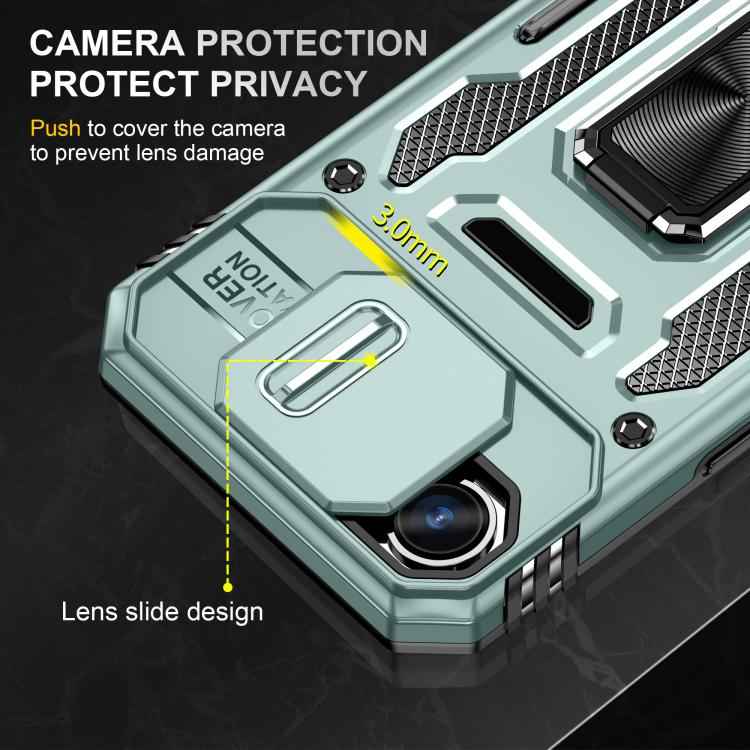 Armor PC + TPU Camera Shield Phone Case, For iPhone 17e / 16e, For iPhone 17 Pro Max, For iPhone 17 Pro, For iPhone 17, For iPhone Air, For iPhone 16 Pro Max