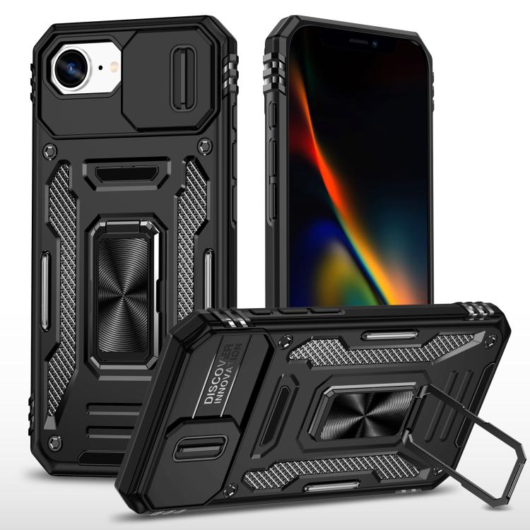 Armor PC + TPU Camera Shield Phone Case, For iPhone 17e / 16e, For iPhone 17 Pro Max, For iPhone 17 Pro, For iPhone 17, For iPhone Air, For iPhone 16 Pro Max