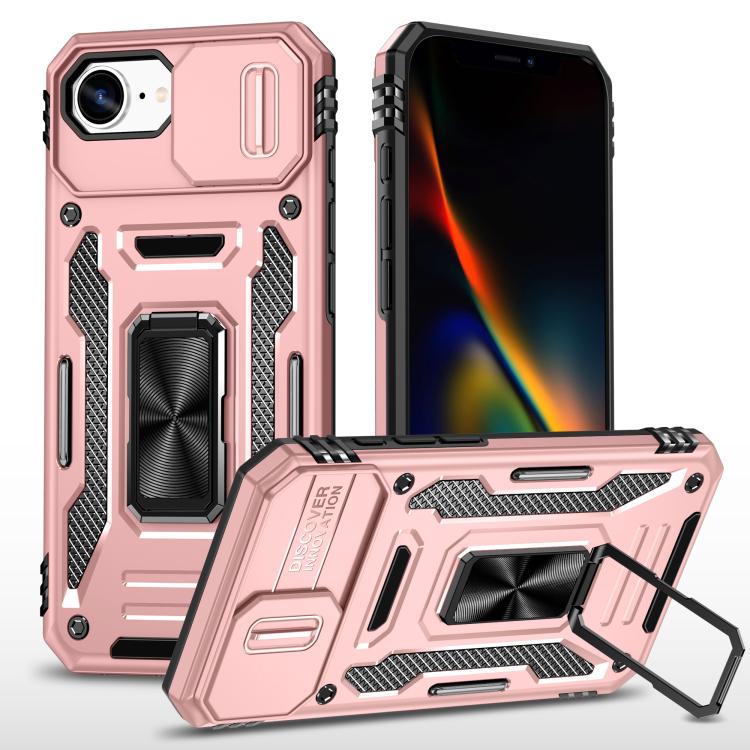 Armor PC + TPU Camera Shield Phone Case, For iPhone 17e / 16e, For iPhone 17 Pro Max, For iPhone 17 Pro, For iPhone 17, For iPhone Air, For iPhone 16 Pro Max