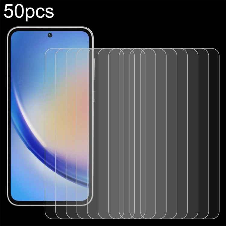 50pcs 0.26mm 9H 2.5D Tempered Glass Film, For Samsung Galaxy M06 5G, For Samsung Galaxy F06 5G, For Samsung Galaxy A06 5G, For Samsung Galaxy A35 / M35 / A36, For Samsung Galaxy A05s / M14 4G, For Samsung Galaxy F14 4G, For Samsung Galaxy S24 FE 5G    ...