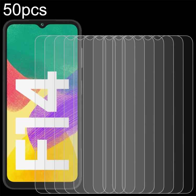 50pcs 0.26mm 9H 2.5D Tempered Glass Film, For Samsung Galaxy M06 5G, For Samsung Galaxy F06 5G, For Samsung Galaxy A06 5G, For Samsung Galaxy A35 / M35 / A36, For Samsung Galaxy A05s / M14 4G, For Samsung Galaxy F14 4G, For Samsung Galaxy S24 FE 5G    ...