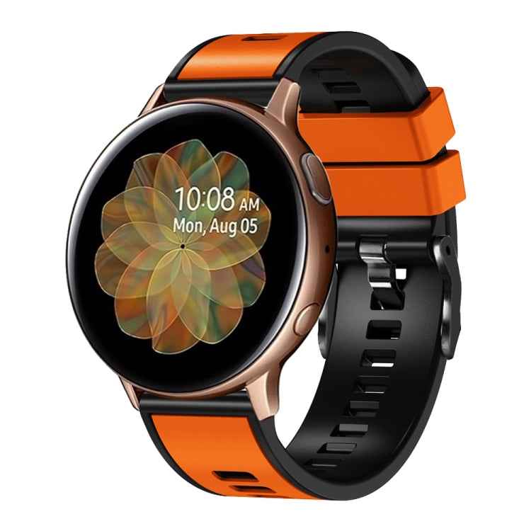 18mm Weave Two-Color Silicone Watch Band, For Garmin Forerunner 265S / 255S / Venu 2S