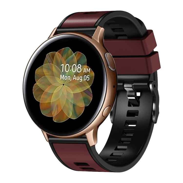 18mm Weave Two-Color Silicone Watch Band, For Garmin Forerunner 265S / 255S / Venu 2S