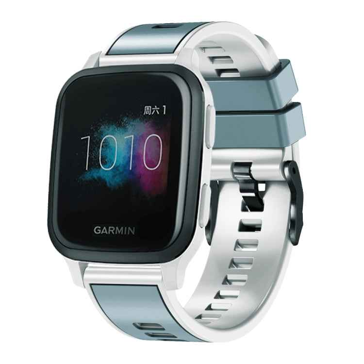 18mm Weave Two-Color Silicone Watch Band, For Garmin Forerunner 265S / 255S / Venu 2S