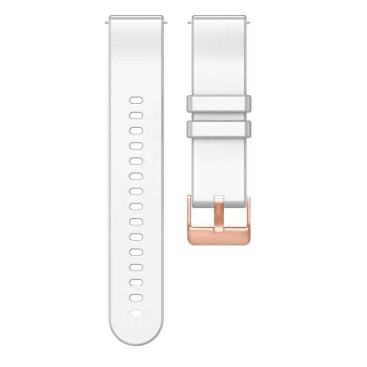 20mm Solid Color Rose Gold Buckle Silicone Watch Band, For Amazfit GTR Mini / Bip 3 / Bip 3 Pro