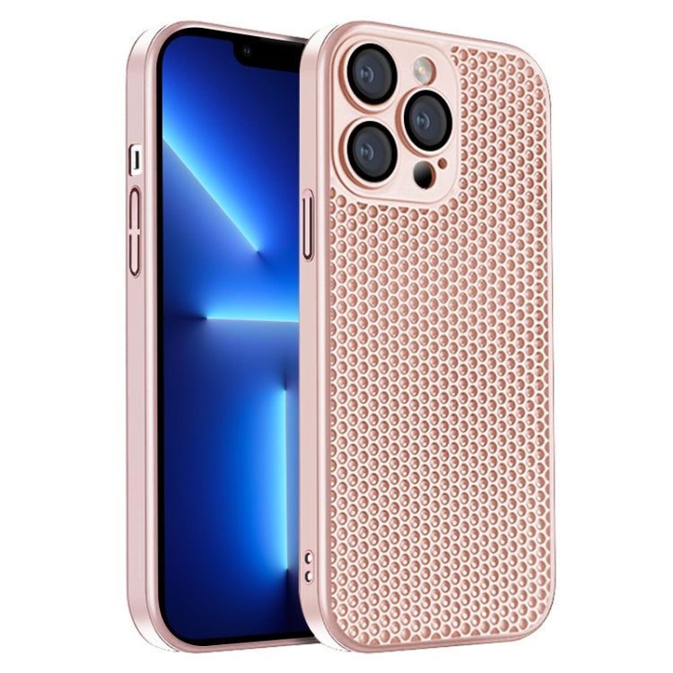 Honeycomb Radiating PC Phone Case, For iPhone 14 Plus, For iPhone 14, For iPhone 14 Pro, For iPhone 14 Pro Max, For iPhone 13 Pro Max, For iPhone 13 Pro