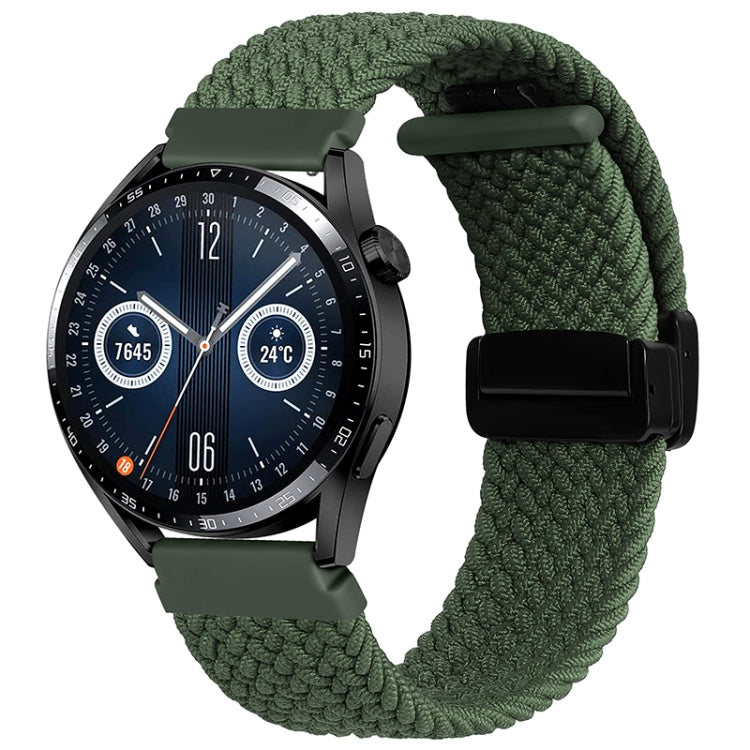 20mm Magnetic Fold Clasp Woven Watch Band, For Garmin VivoMove Trend / Luxe / Style