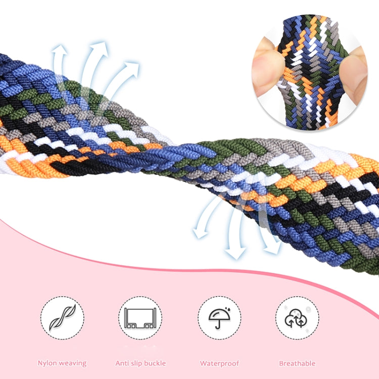 20mm Magnetic Fold Clasp Woven Watch Band, For Garmin VivoMove Trend / Luxe / Style