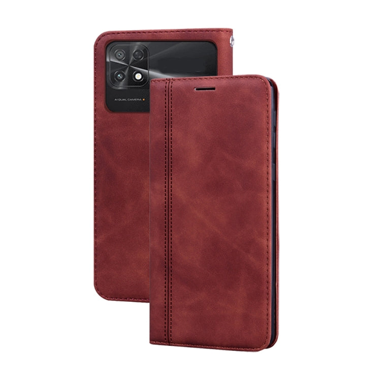 Frosted Business Magnetic Horizontal Flip PU Phone Case, For Xiaomi Poco M4 5G/Poco M5/Redmi Note 11R, For Xiaomi Poco C40, For Xiaomi Redmi 10A 4G