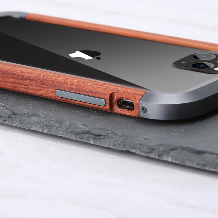 R-JUST Metal + Wood Frame Protective Case, For iPhone 11 Pro, For iPhone X / XS