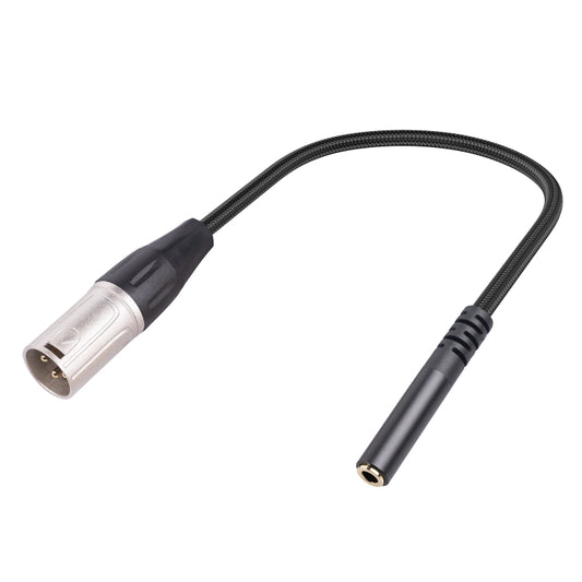 3.5mm Female to XLR 3pin Male Audio Cable, Length: 30cm, 3.5mm F to XLR M