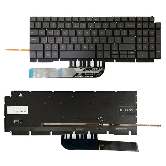 US Version Orange Backlight Laptop Keyboard, For Dell Inspiron G15 5510 5511 5515 5520