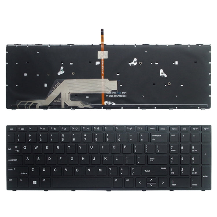US Version Laptop Backlight Keyboard, For HP 15-DA / 15-DB, For HP Probook 450, For HP Elitebook Folio 1040 G3, For HP 15-CC / 15-CD / 15-CK, For HP 15-P000 / 17-F000, For HP Elitebook 1020 G1, For HP Probook 470 G3, For HP Omen 17-AN / 17-AN011DX�����...