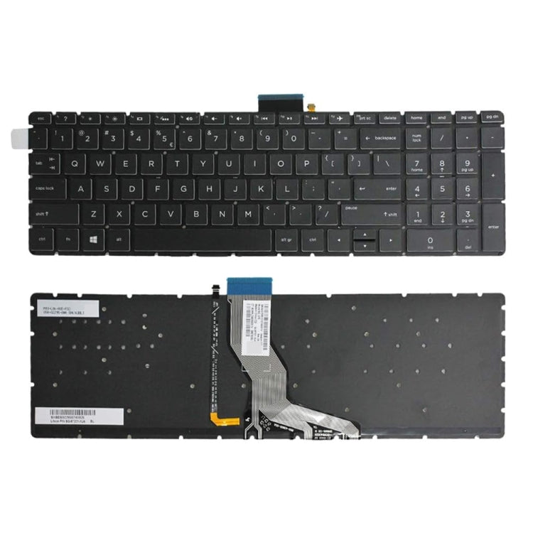 US Version Laptop Backlight Keyboard, For HP 15-DA / 15-DB, For HP Probook 450, For HP Elitebook Folio 1040 G3, For HP 15-CC / 15-CD / 15-CK, For HP 15-P000 / 17-F000, For HP Elitebook 1020 G1, For HP Probook 470 G3, For HP Omen 17-AN / 17-AN011DX�����...