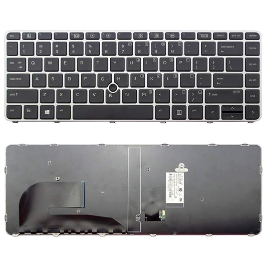 Fingerless US Version Laptop Backlight Keyboard, For HP EliteBook 840 G3