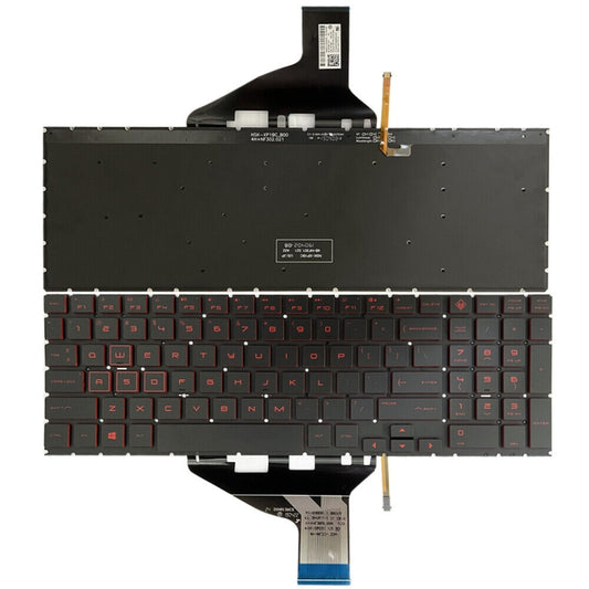 Red US Version Laptop Backlight Keyboard, For HP 15-DC / 15-DH