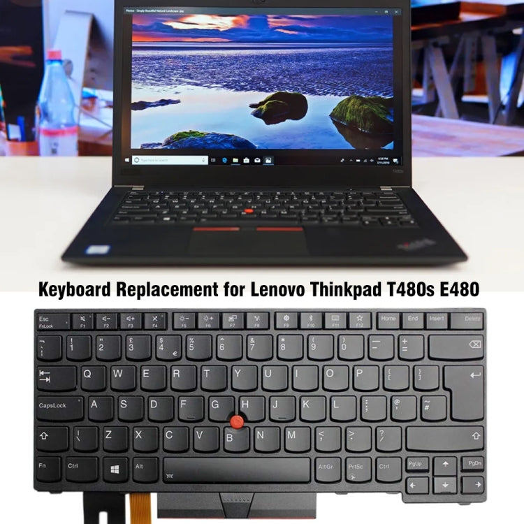 UK Version Backlight Laptop Keyboard, For Lenovo Thinkpad  T480s E480 L480, For Lenovo ThinkPad X240 X250 20AL 20AM