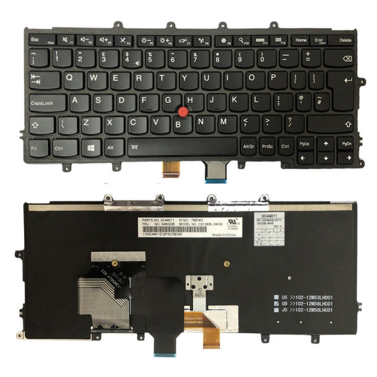 UK Version Backlight Laptop Keyboard, For Lenovo Thinkpad  T480s E480 L480, For Lenovo ThinkPad X240 X250 20AL 20AM