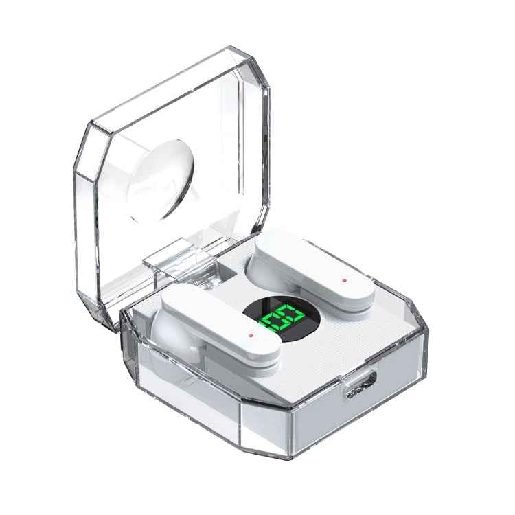 K30 Transparent Capsule Digital Display Touch Control Bluetooth Earphones