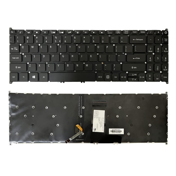 US Version Backlight Laptop Keyboard, For Acer R5-471, For Acer Swift 3 SF315-51, For Acer Swift 3 SF314-54