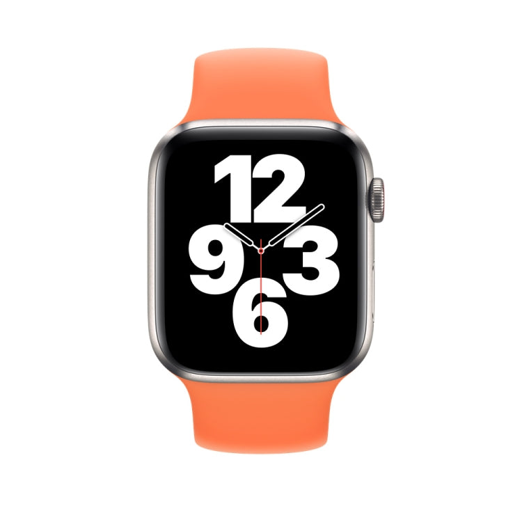 For Apple Watch Series 8&7 41mm / SE 2&6&SE&5&4 40mm / 3&2&1 38mm Solid Color Elastic Silicone Watch Band, Size:M 143mm (Aqua Blue), Size:M 143mm