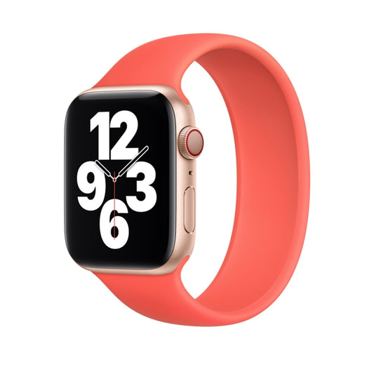 For Apple Watch Series 8&7 41mm / SE 2&6&SE&5&4 40mm / 3&2&1 38mm Solid Color Elastic Silicone Watch Band, Size:M 143mm (Aqua Blue)