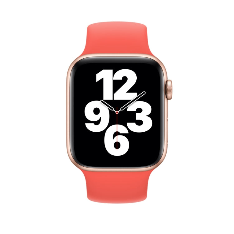 For Apple Watch Series 8&7 41mm / SE 2&6&SE&5&4 40mm / 3&2&1 38mm Solid Color Elastic Silicone Watch Band, Size:M 143mm (Aqua Blue)