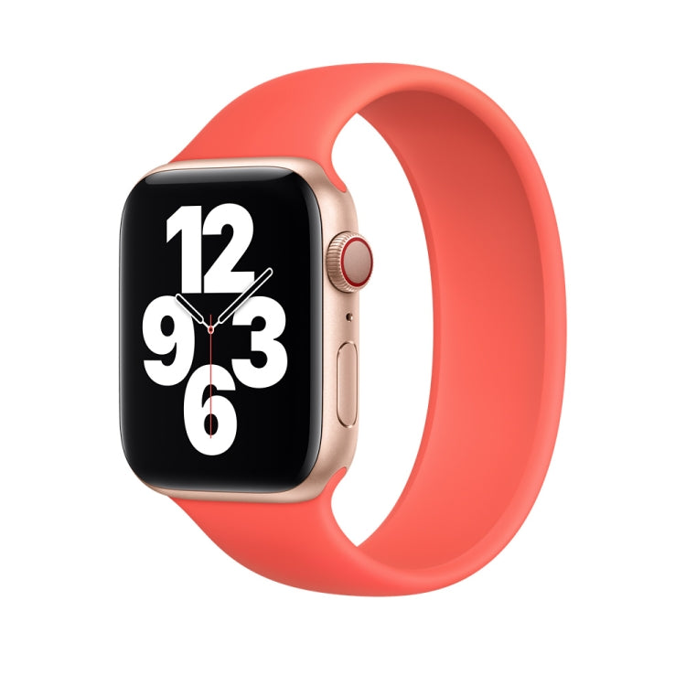 For Apple Watch Series 8&7 41mm / SE 2&6&SE&5&4 40mm / 3&2&1 38mm Solid Color Elastic Silicone Watch Band, Size:M 143mm (Aqua Blue)