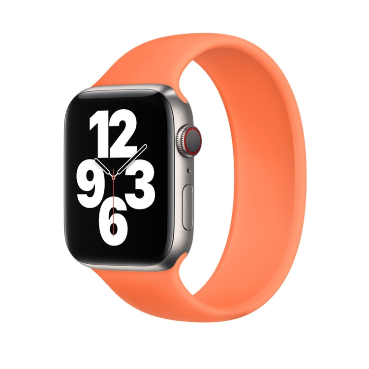 For Apple Watch Series 8&7 41mm / SE 2&6&SE&5&4 40mm / 3&2&1 38mm Solid Color Elastic Silicone Watch Band, Size:L 156mm