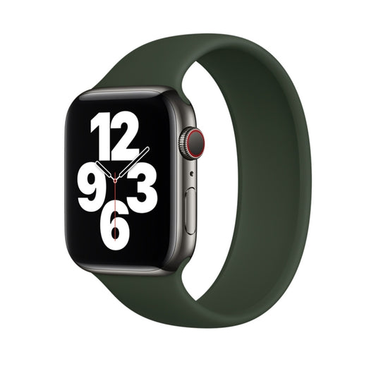 For Apple Watch Series 8&7 41mm / SE 2&6&SE&5&4 40mm / 3&2&1 38mm Solid Color Elastic Silicone Watch Band, Size:L 156mm, Size:L 156mm