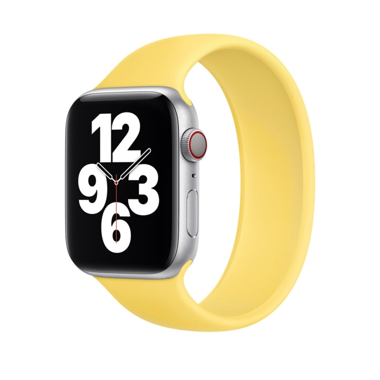 For Apple Watch Series 8&7 41mm / SE 2&6&SE&5&4 40mm / 3&2&1 38mm Solid Color Elastic Silicone Watch Band, Size:L 156mm