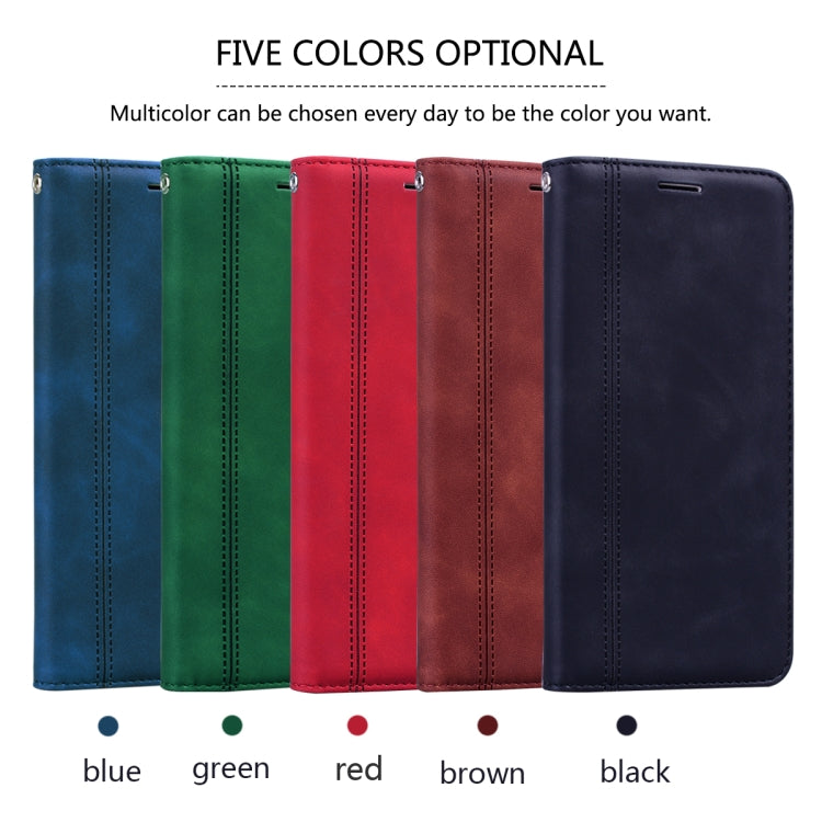 Frosted Business Magnetic Horizontal Flip PU Leather Case with Holder & Card Slot & Lanyard, For iPhone SE 2022 / SE 2020 & 8 & 7, For iPhone 8 Plus & 7 Plus, For iPhone 11 Pro, For iPhone 11, For iPhone 11 Pro Max, For iPhone XS / X, For iPhone XR    ...