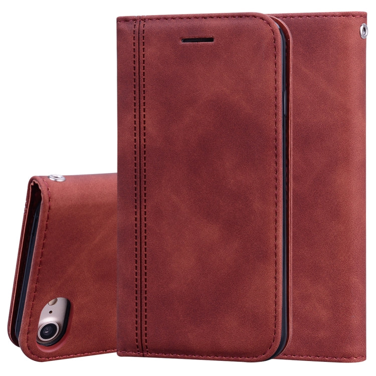 Frosted Business Magnetic Horizontal Flip PU Leather Case with Holder & Card Slot & Lanyard, For iPhone SE 2022 / SE 2020 & 8 & 7, For iPhone 8 Plus & 7 Plus, For iPhone 11 Pro, For iPhone 11, For iPhone 11 Pro Max, For iPhone XS / X, For iPhone XR    ...