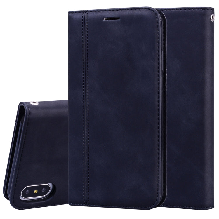 Frosted Business Magnetic Horizontal Flip PU Leather Case with Holder & Card Slot & Lanyard, For iPhone SE 2022 / SE 2020 & 8 & 7, For iPhone 8 Plus & 7 Plus, For iPhone 11 Pro, For iPhone 11, For iPhone 11 Pro Max, For iPhone XS / X, For iPhone XR    ...